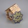 Christmas tree toy "House with a deer", from batteries, a glow of warm white