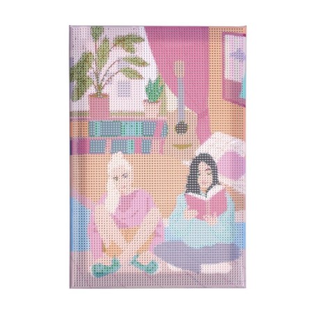 Diamond mosaic with a complete filling on the subframe of "girlfriends", 20 × 30 cm-1