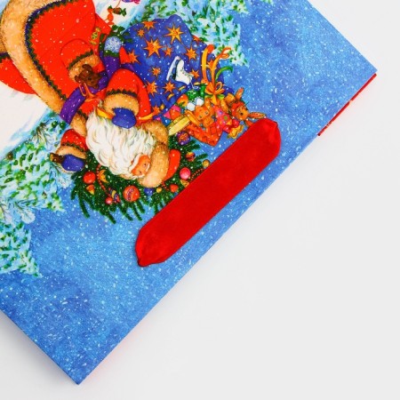 Package New Year's laminated “Santa Claus is in a hurry”, 23 x 17.8 x 9.8 cm.-2