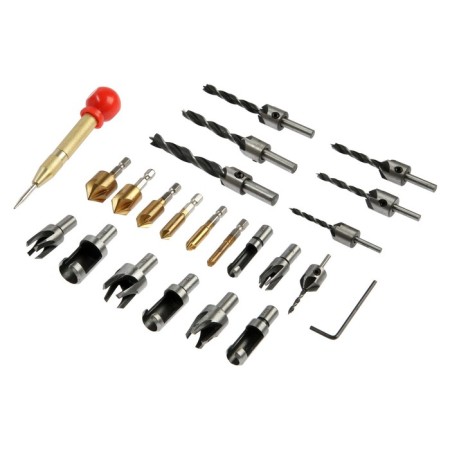A set of drills with a tundra zenkovka, hexagonal and round shanks, 23 pcs.-5