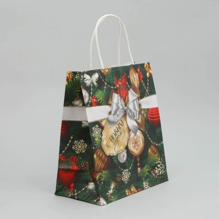 Craft New Year's Gift package, 22 x 25 x 12 cm, New Year-1