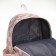 Youth backpack from textiles, 4 pockets, white/pink color
