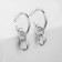 Earrings Metal "FUCHE" rings, color silver