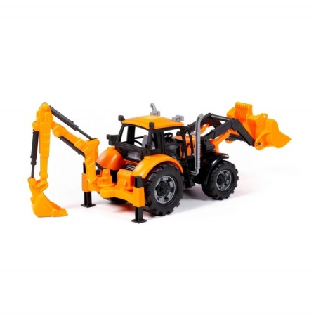Excavator-loader "Progress" inertial, color orange-4