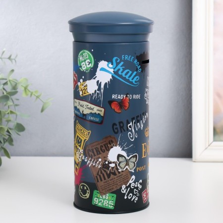 Piggy bank Metal "Postal Box. Style" MIX 11x11x20 cm-3
