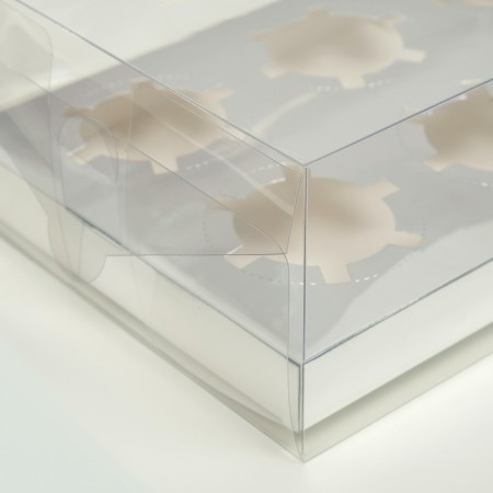 Box for 6 cupcakes, silver, 26.8 × 18.2 × 10 cm-2