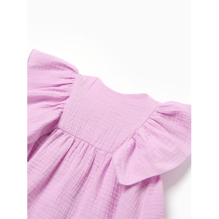 Комплект (блузка и брюки) для девочки MINAKU, цвет лиловый, рост 128 см-1