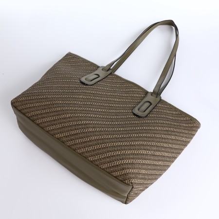 Women's bag with lightning, medium size, green color-5