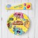 Disposable paper plate "Happy Birthday" Montrustriki (set 6 pcs) 18 cm