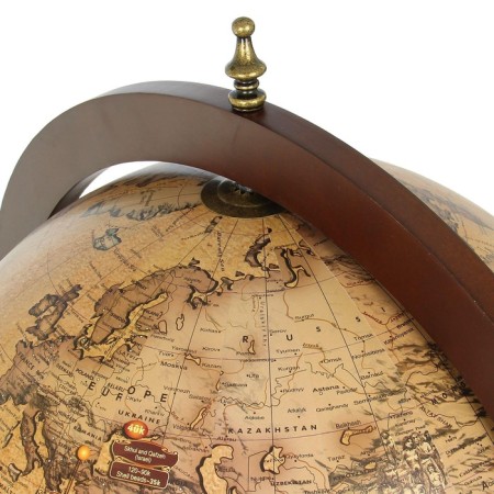 Globe bar decorative corner "Capombo map" 91x53x53 cm-11