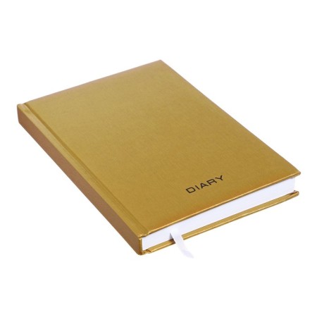 Leduced Diary A5, 160 sheets, attomex.Rigent, solid boumvinyl cover with foam rubber, lies, block 70 g/m2, golden-1