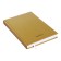 Leduced Diary A5, 160 sheets, attomex.Rigent, solid boumvinyl cover with foam rubber, lies, block 70 g/m2, golden