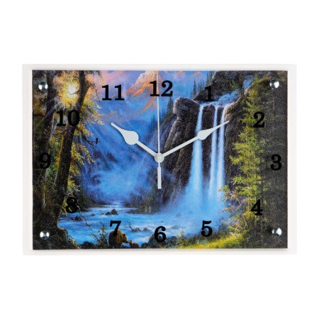 Carty clock is wall-mounted, interior "large waterfall" silent, 25 x 35 cm
