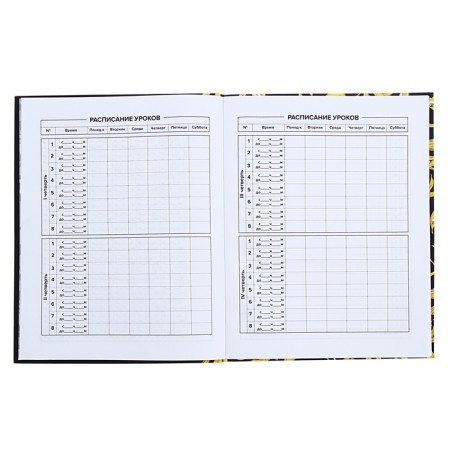 Universal Grade 1-11 Diary, 48 sheets "Art Banan", integral cover, matte lamination, selective UV-fluid-6
