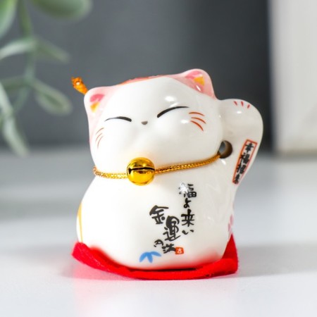 Souvenir ceramics "manei -nako - puffy cheeks" 4.5x3.8x4.6 cm set 5 pcs-1
