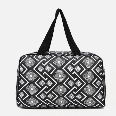Cosmetic bag with lightning, black color-1