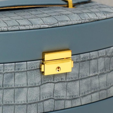 Casket to the leatherette for decorations chest "Blue python" Combined 13x15x21.5 cm-3