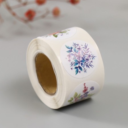 Stick Paper "Flower Bouquets" D = 2.5 cm 252 pcs in the roll-5