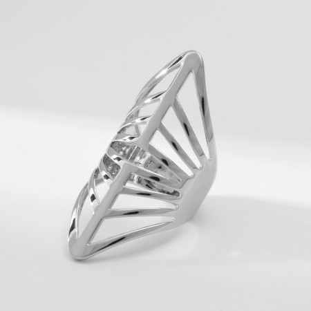 Ring metal "Trend" peaks, color silver, size 16-1