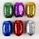 A set of decorative ribbons with sparkles, length 10 m, color mix, set 6 pcs.