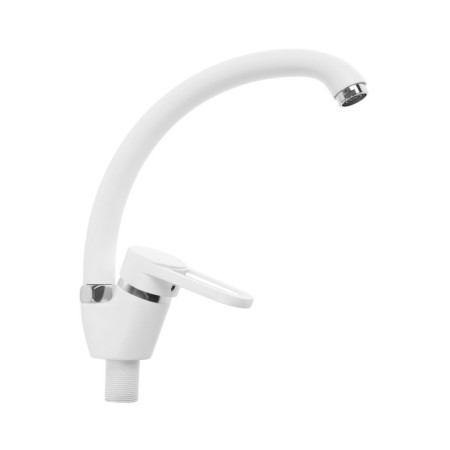 Cuisine mixer "Amur" by 3010-01 W L5014, single-leaf, nut, cartridge 40 mm, white