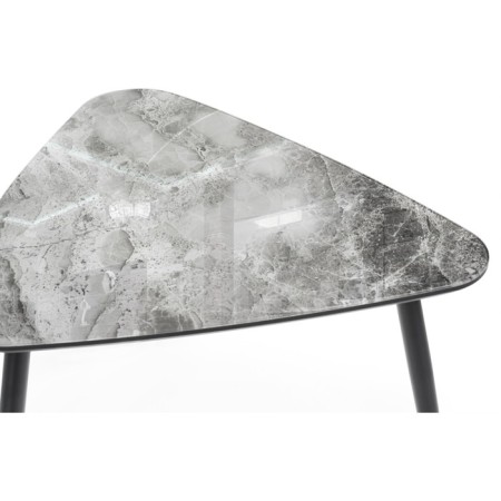 Ramsi coffee table marble gray metal, black 60x60x41 cm-2
