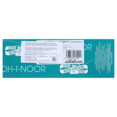 Pencil thickened blackographic 5.6 mm, Koh-I-Noor Jumbo Black Star 1820 8b, l = 175 mm-4