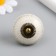 Handle for the casket ceramics, metal "Geometric pattern" white-gray 4.1x4.1x6 cm
