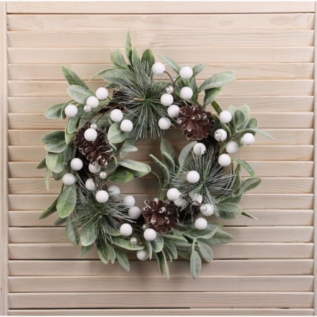 New Year's wreath D-38 cm "Winter berries are white"