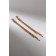 Hanging earrings with rhinestones "drops" three threads, white color in gold, 14 cm