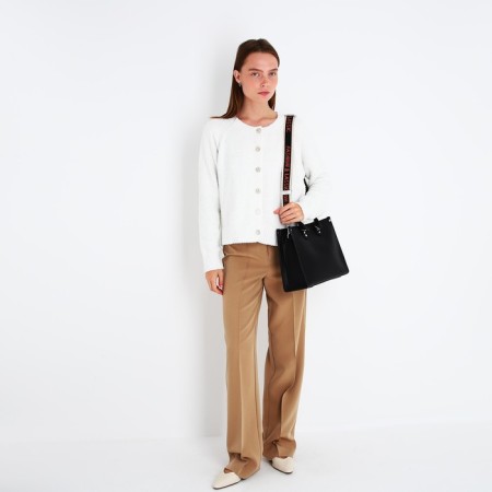 Bag Female Tout with zipper, black color-10