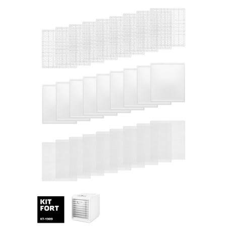 Drywall for vegetables and fruits KitFort KT-1909, 700 W, 9 tiers, white-2