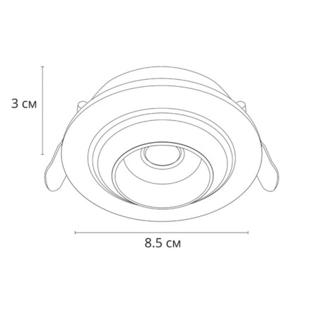 Ass-built Lamp UVA A3318PL-1wh, LED, 10 W, 8.5x8.5x3.5 cm, white, white-3