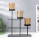 Summary Metal, glass for 3 candles "Etna" D-5 cm, black 7.5x23x31 cm