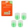 Caps on the tire valve S-1, luminous, green, ABS plastic, 4 pcs. AVC33