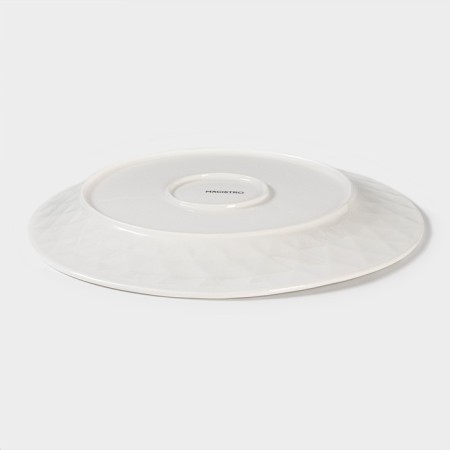 Porcelain dining porcelain Magistro "glare", d = 26 cm, white color-2