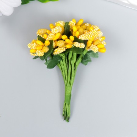 Flowers for decorating "inflorescence" yellow 1 bouquet = 12 colors 8.5 cm