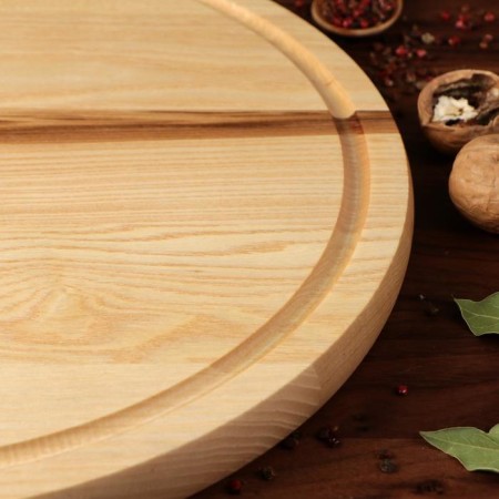 Menzhitsa Wooden "Slavyanskaya", 35 cm, with a cutting board and a saucer, an array of ash-2