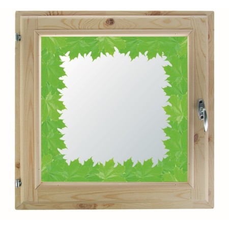 Window 80x80 cm, "maple leaves", single -chamber double -glazed window, needles