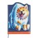 School diary for grades 1-11, "Shibaine in a shark costume", a solid cover with foam rubber, artificial leather, figured cutting, liesse, 48 sheets, block 80g/m2