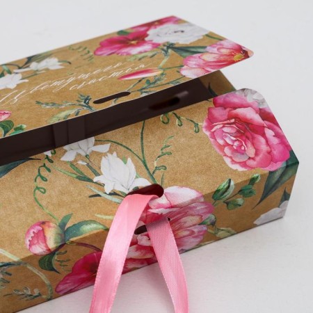 Gift box, packaging, "flowering happiness", 16.5 x12.5 x5 cm-4