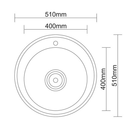 Kitchen car washing accoona AB5151, mortise, round, thickness 0.6 mm, 510x165 mm, glossy-4