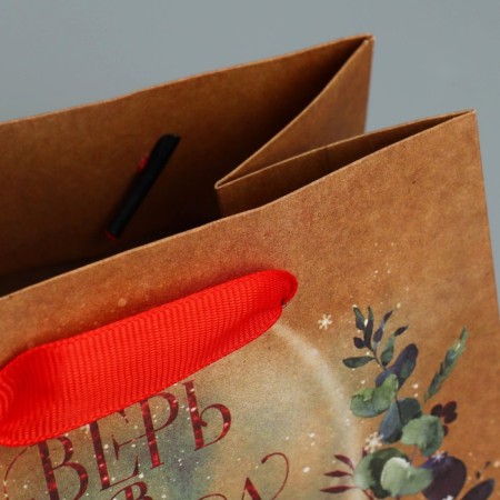 Craft square “Believe in miracles”, 14 x 14 x 9 cm, New Year-6