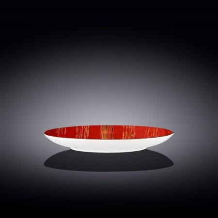 Round plate Wilmax England Scratch, D = 25.5 cm, red color-1