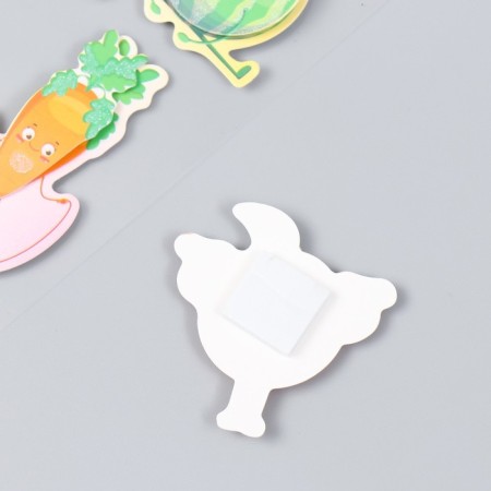 Cardboard sticker 2 layers "Fruits and vegetables in sports" 17x12 cm-2