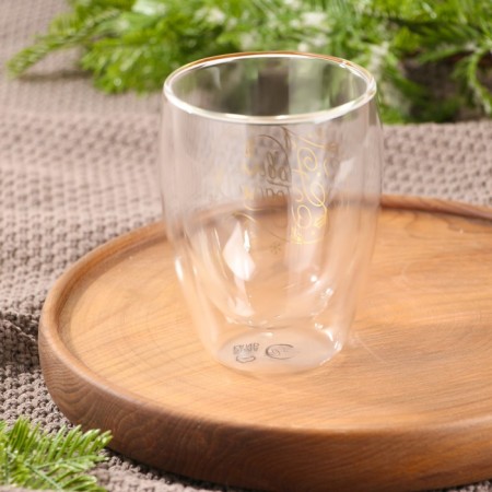 A glass with double walls "Happy New Year", 350 ml-2