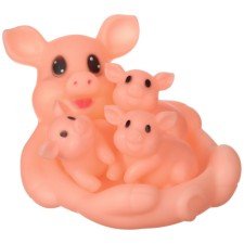 A set of rubber toys for the bathtub 