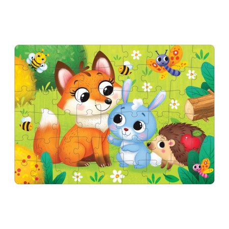 Children's puzzle "Fox and Bunny", 54 elements-1