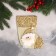 Soft suspension "sock - Santa Claus" sequin 12x17 cm, gold