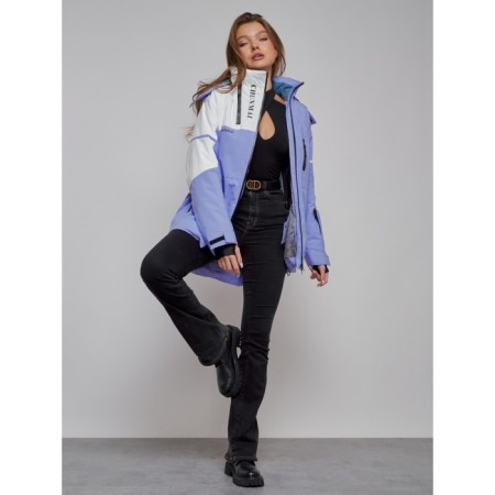 Ski jacket female, size 48, lilac color-10